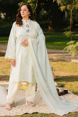 3 Piece Unstitched Printed Lawn Suit with Embroidered Denting Lawn Dupatta DN-52004