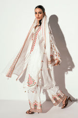 3 Piece Unstitched Embroidered Printed Denting Lawn Suit DN-52006