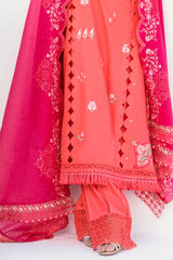 3 Piece Unstitched Embroidered Printed Denting Lawn Suit DN-52007