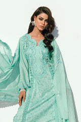 3 Piece Unstitched Embroidered Printed Denting Lawn Suit DN-52013