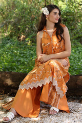 2 Piece Unstitched Embroidered Lawn Shirt with Dyed Trouser TL-52086