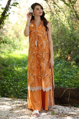 2 Piece Unstitched Embroidered Lawn Shirt with Dyed Trouser TL-52086