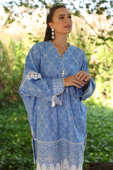 2 Piece Unstitched Embroidered Lawn Shirt with Dyed Trouser TL-52089