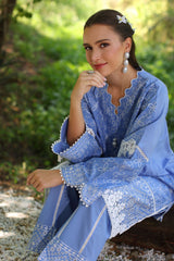 2 Piece Unstitched Embroidered Lawn Shirt with Dyed Trouser TL-52089