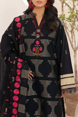 3 Piece Unstitched Embroidered Jacquard Suit with Embroidered Jacquard Dupatta FE-52106