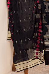 3 Piece Unstitched Embroidered Jacquard Suit with Embroidered Jacquard Dupatta FE-52106