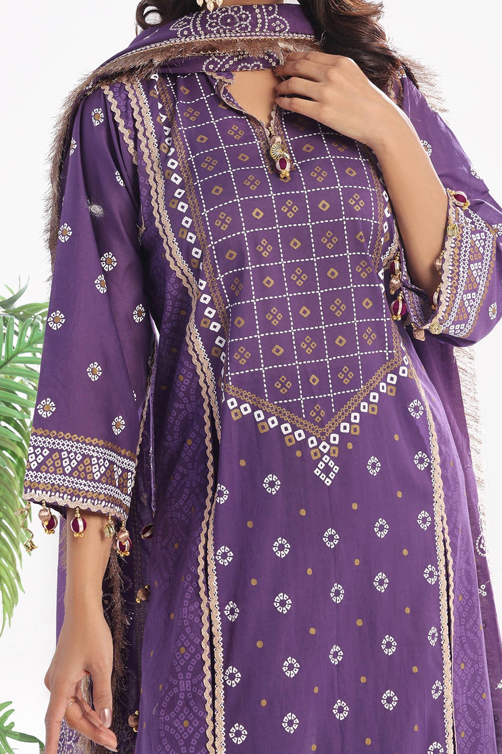 3 Piece Unstitched Embroidered Lawn Suit CL-52169