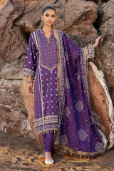 3 Piece Unstitched Embroidered Lawn Suit CL-52169
