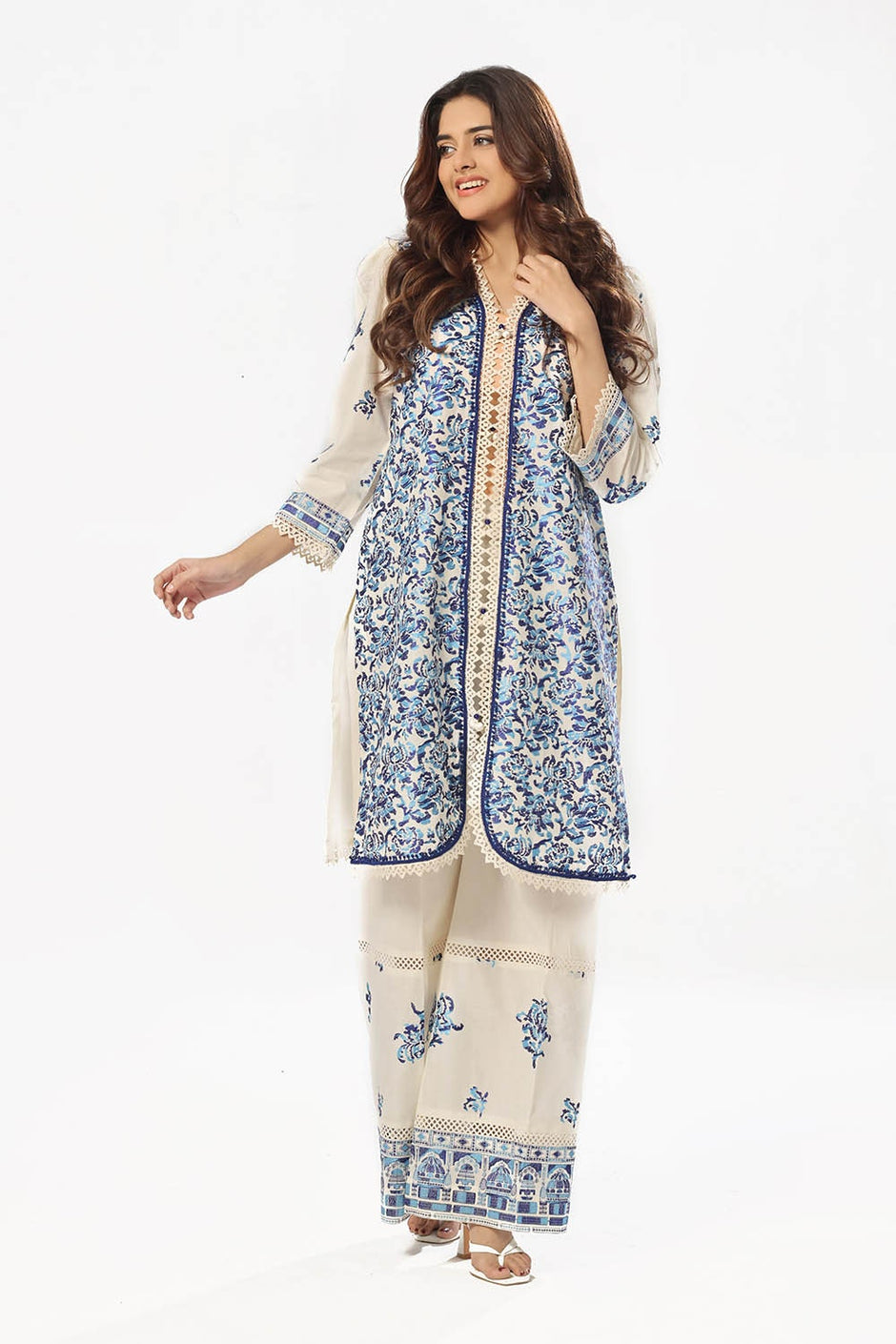 2 Piece Unstitched Embroidered Lawn Suit