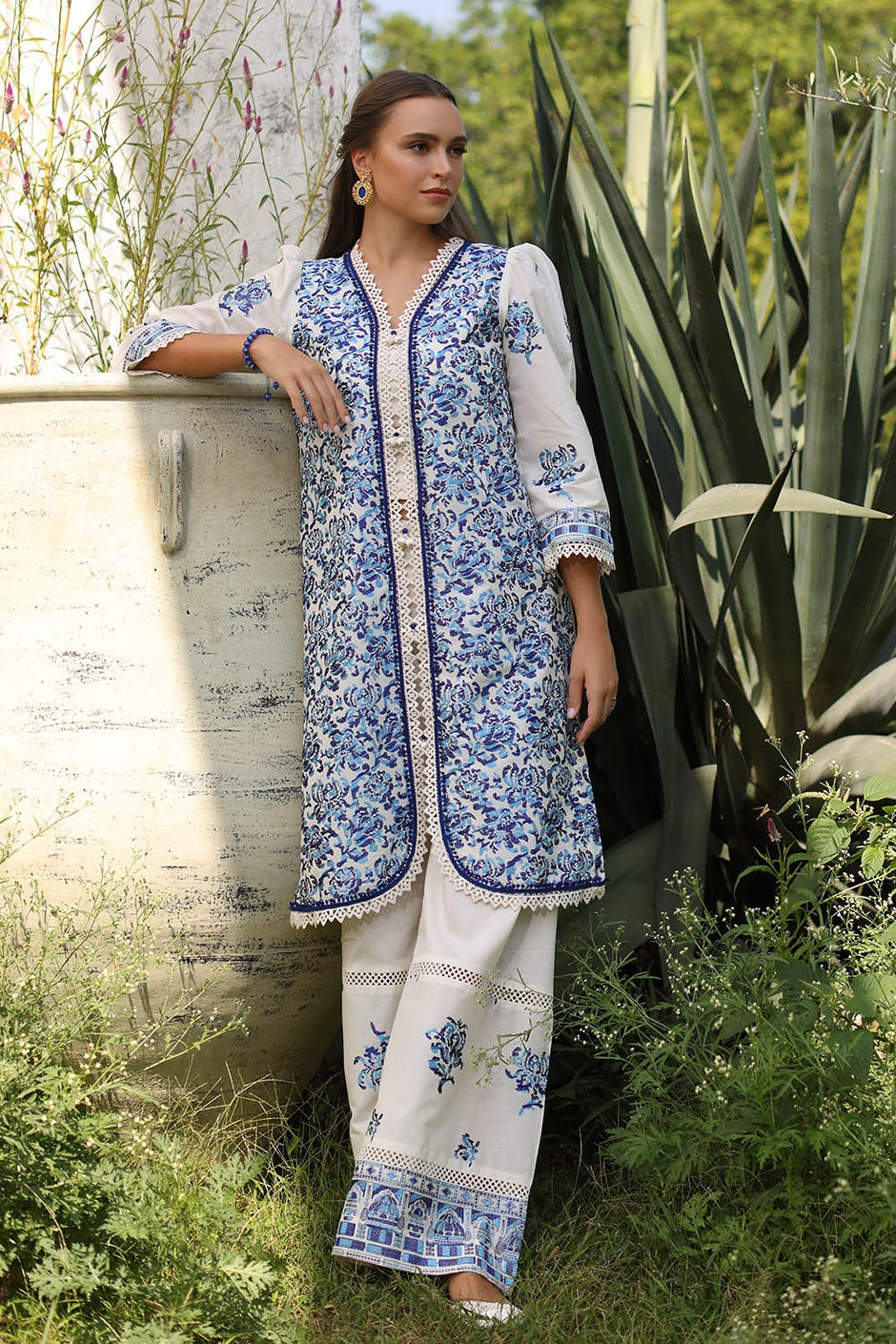 2 Piece Unstitched Embroidered Lawn Suit