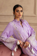 3 Piece Unstitched Embroidered Lawn Suit with Embroidered Leno Dupatta PM-52034