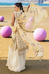 3 Piece Unstitched Printed Lawn Suit with Embroidered Chiffon Dupatta BCT-52013