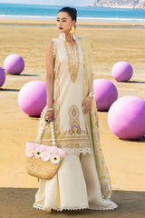 3 Piece Unstitched Printed Lawn Suit with Embroidered Chiffon Dupatta BCT-52013