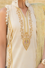 3 Piece Unstitched Printed Lawn Suit with Embroidered Chiffon Dupatta BCT-52013