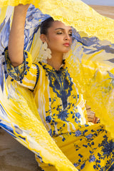 3 Piece Unstitched Printed Lawn Suit with Embroidered Chiffon Dupatta BCT-52015
