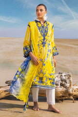 3 Piece Unstitched Printed Lawn Suit with Embroidered Chiffon Dupatta BCT-52015