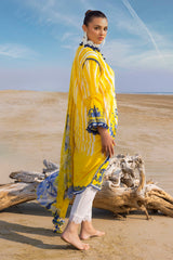 3 Piece Unstitched Printed Lawn Suit with Embroidered Chiffon Dupatta BCT-52015