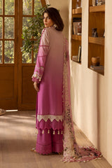 3 Piece Unstitched Embroidered Lawn Suit with Embroidered Chiffon Dupatta BM-52014