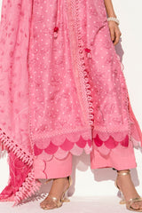 3 Piece Unstitched Embroidered Printed Denting Lawn Suit DN-42051