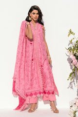 3 Piece Unstitched Embroidered Printed Denting Lawn Suit DN-42051