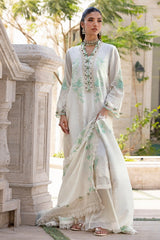 3 Piece Unstitched Embroidered Stripe Suit with Embroidered Stripe Dupatta FE-52014