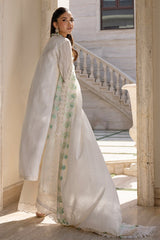 3 Piece Unstitched Embroidered Stripe Suit with Embroidered Stripe Dupatta FE-52014