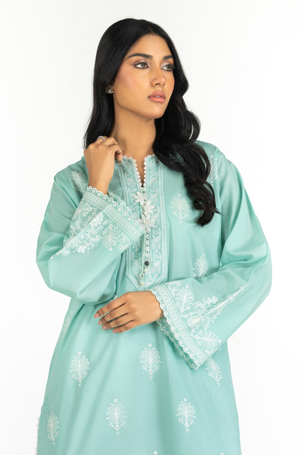 Cambric Embroidered Shirt And Shalwar IPST-44354