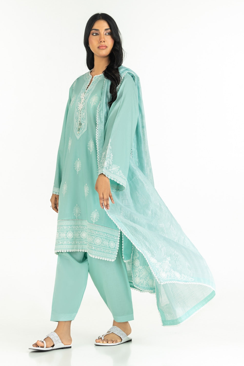 Cambric Embroidered Shirt And Shalwar IPST-44354