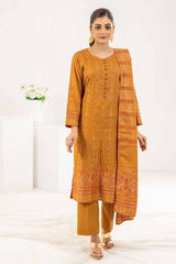 3 Piece Cotton Linen Jacquard Unstitched Suit WNS-32320 B