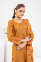 3 Piece Cotton Linen Jacquard Unstitched Suit WNS-32320 B