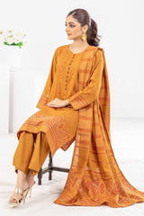 3 Piece Cotton Linen Jacquard Unstitched Suit WNS-32320 B