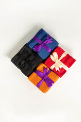 Assorted 6 Pcs Combed Dyed Face Towel Set