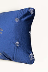 Essential Navy Velvet Embroidered Deck Cushion Cover