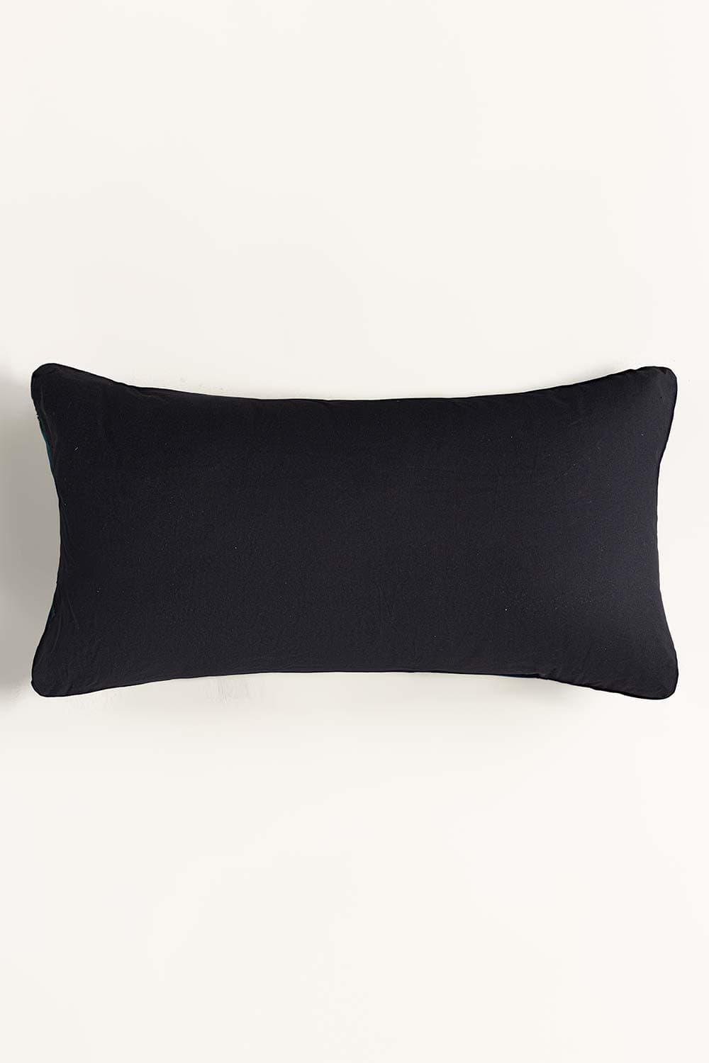 Essential Navy Velvet Embroidered Deck Cushion Cover