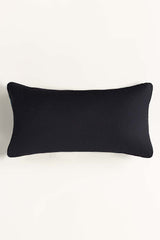 Essential Navy Velvet Embroidered Deck Cushion Cover