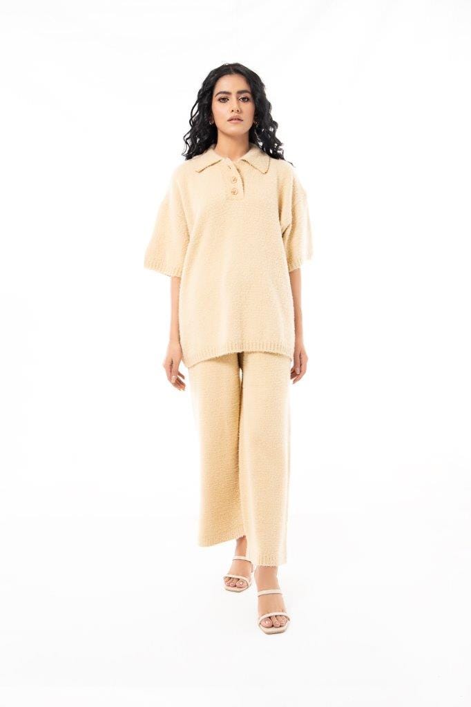 Soft Blended Polo Fashion Sweater