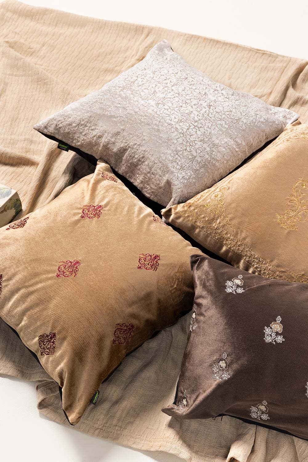 Exquisite 2 Velvet Embroidered Cushion Cover