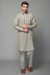 Light Green Unstitched Fabric Bannu Donigal