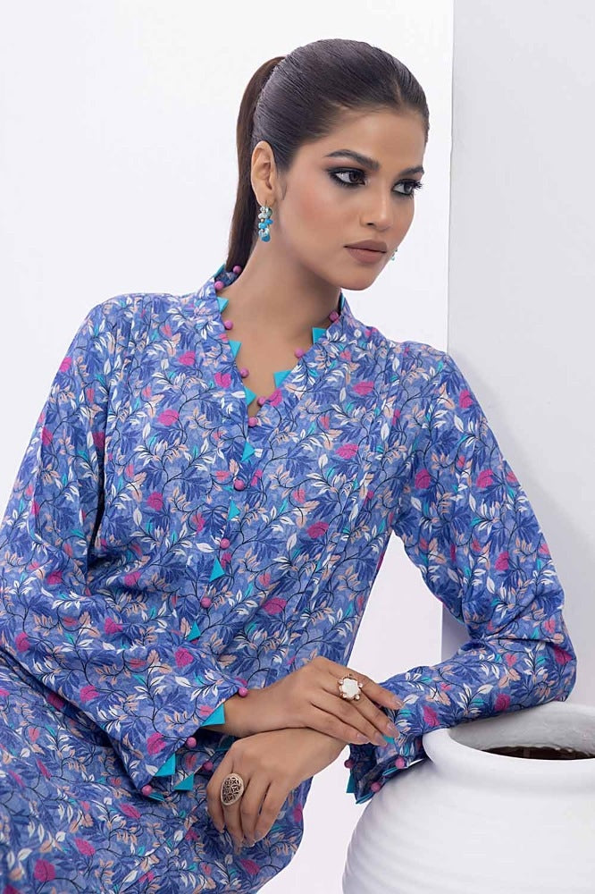2 Piece Printed Karandi Unstitched Suit