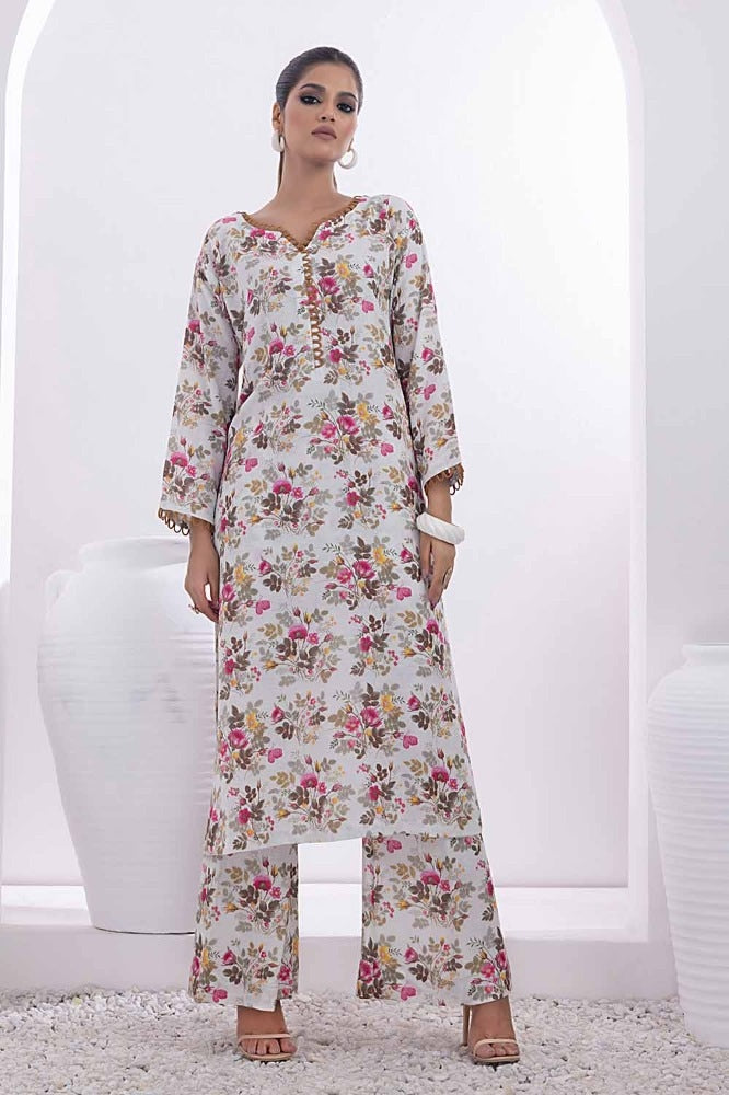 2 Piece Printed Karandi Unstitched Suit WNST-32072