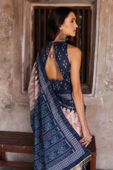 2 Piece Lawn Unstitched Saree Blouse SR-32008