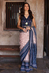 2 Piece Lawn Unstitched Saree Blouse SR-32008