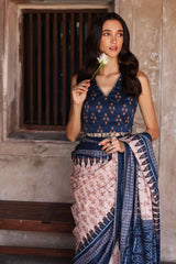 2 Piece Lawn Unstitched Saree Blouse SR-32008