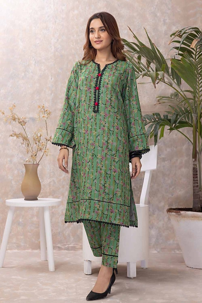 2 Piece Printed Dhanak Unstitched Suit WNST-32077