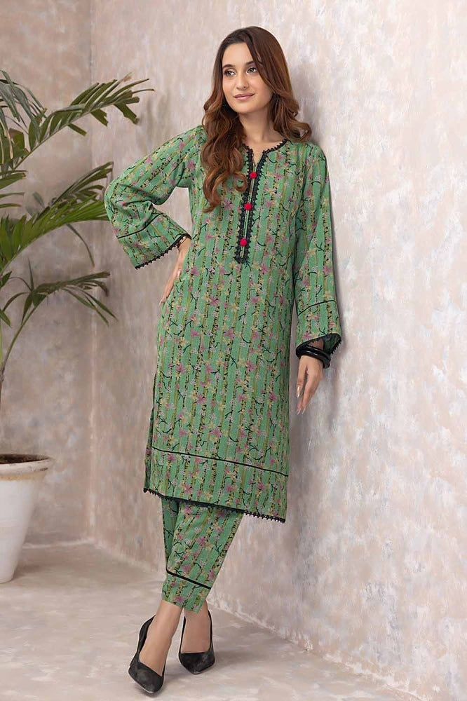 2 Piece Printed Dhanak Unstitched Suit WNST-32077