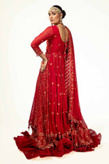 3 Piece Unstitched Embroidered Chiffon Suit with Embroidered Chiffon Dupatta FE-42023