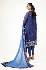 3 Piece Unstitched Embroidered Chiffon Suit with Embroidered Chiffon Dupatta FE-42072