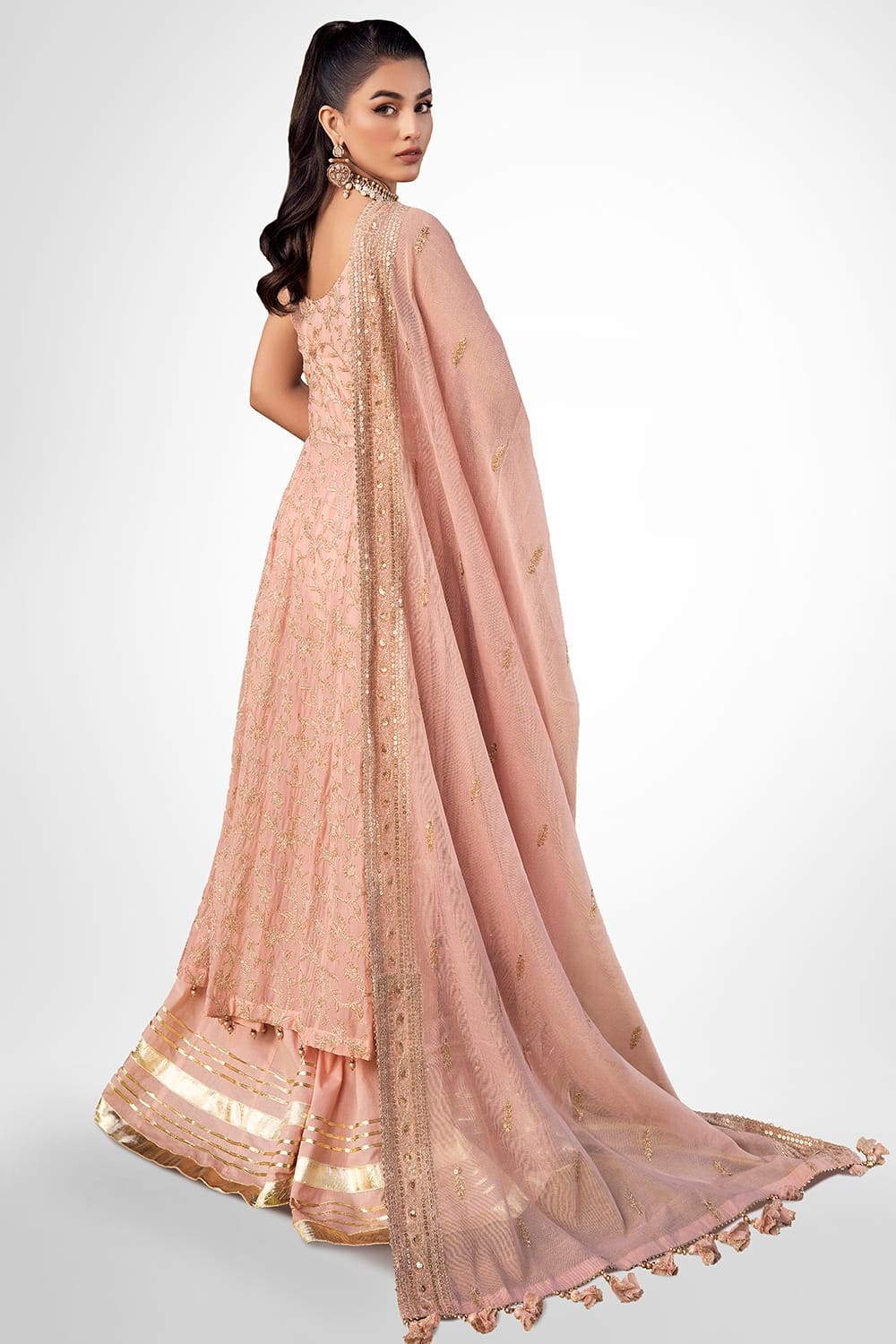 3 Piece Embroidered Chiffon Unstitched Suit with Embroidered Cotton Net Dupatta
