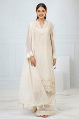 3 Piece Unstitched Embroidered Chiffon Suit with Embroidered Chiffon Dupatta FE-52074