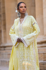 3 Piece Unstitched Embroidered Paper Cotton Suit with Embroidered Paper Cotton Dupatta FE-52080